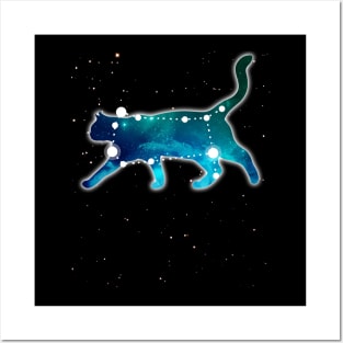 Gemini Zodiac Sign Astrology Constellation Cat Lover Pet T-Shirt Posters and Art